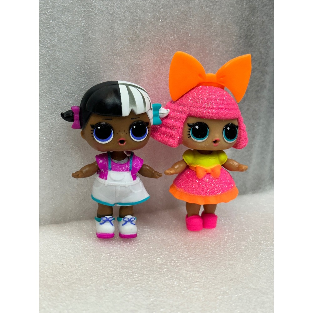 LOL Surprise Baby Next Door Ultra Rare Queen‎ Dolls Pair Pink Glitter Hair